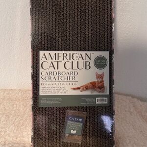 American Cat Club CardBoard Scratcher- Reversable, Files Nails, CATNIP INCLUDED